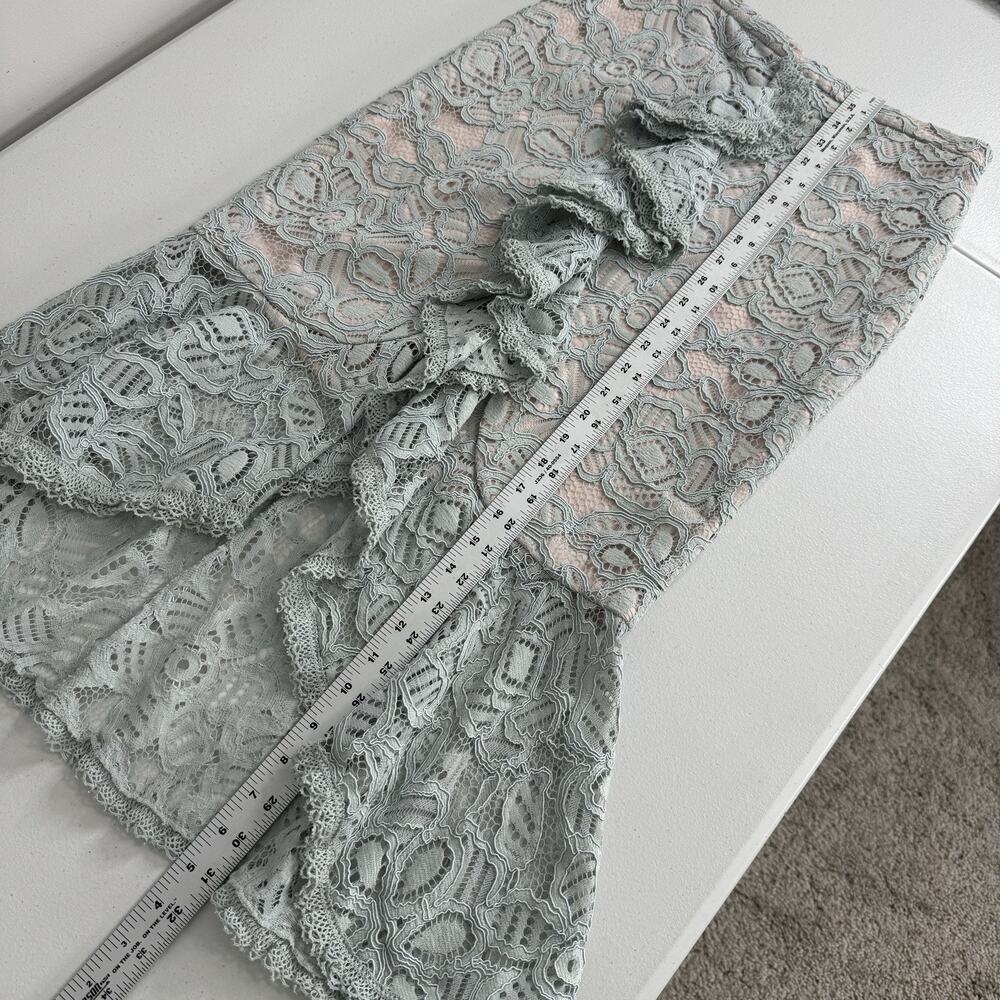 Alexis Women Skirt Set Small Blue Pastel Lace Midi Ruffle Fairy Dainty Whimy Y2K - Picture 7 of 16